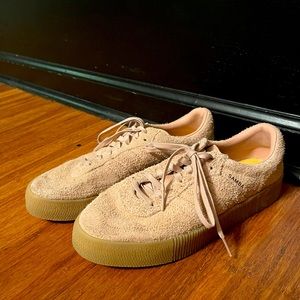 Adidas Samba Sneaker in Mauve Suede